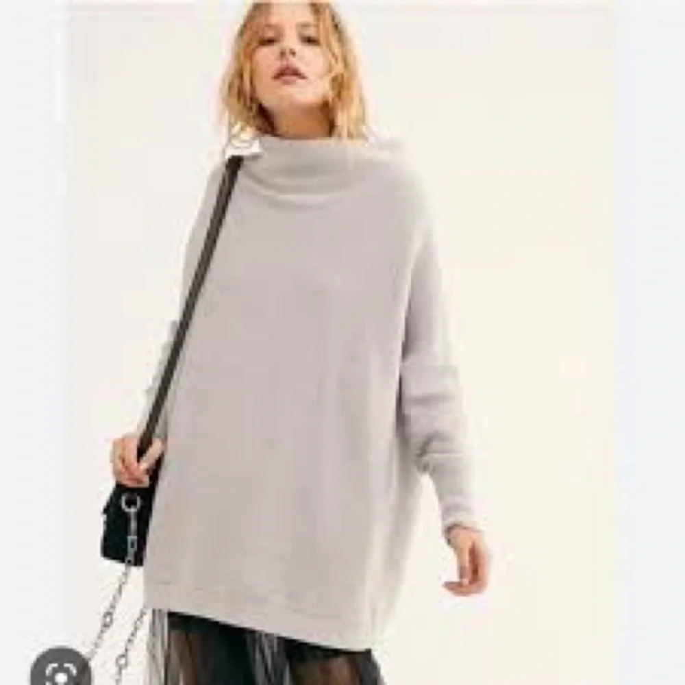 NWT Free People Ottoman Slouchy Tunic Sweater Oxide Size Large Oversized